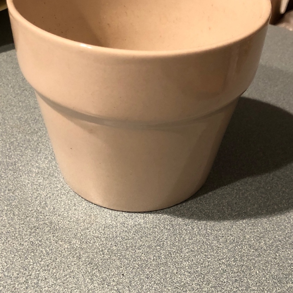 Simple Cream Ceramic Plant Pot